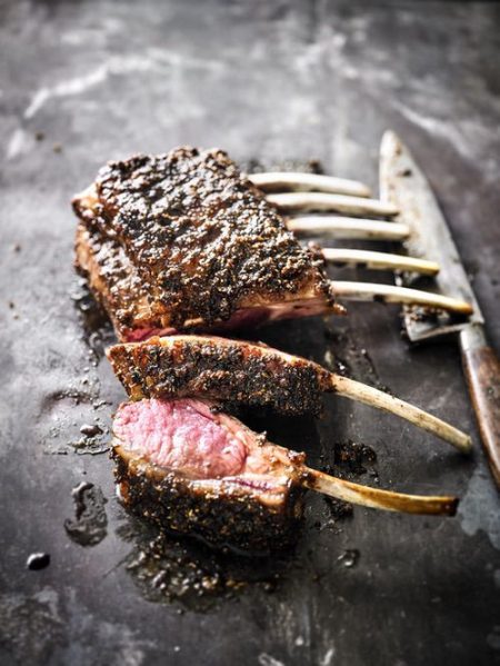 Pomegranate and fennel rack of lamb